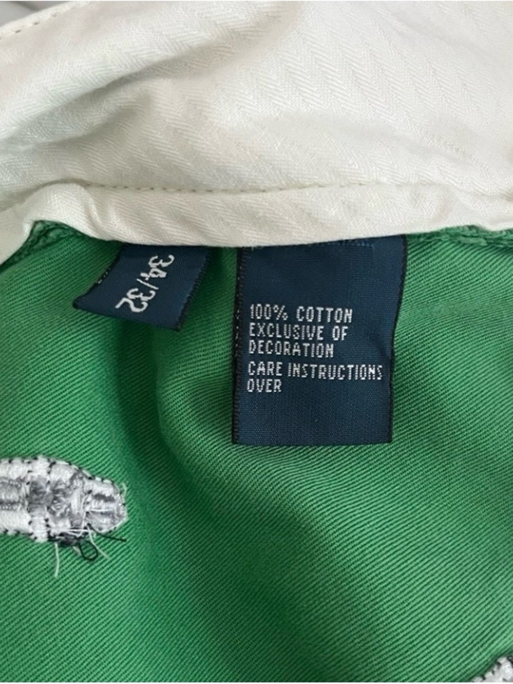 VTG 90s Polo Ralph Lauren Green Martini Shaker Embroidered Chino Pants 34x32 - Picture 8 of 14